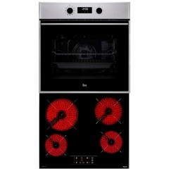 Teka HSB 644 + TBC 64010 Φούρνος άνω Πάγκου 70lt με Κεραμικές Εστίες Π59.5εκ. Inox